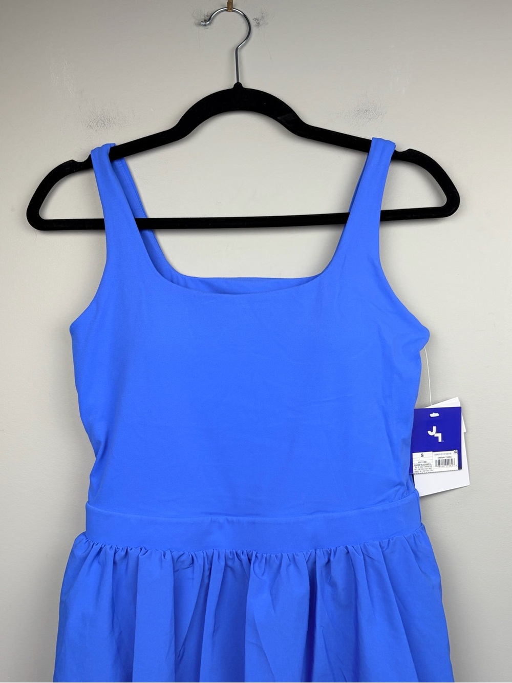 NWT JoyLab Athletic Dress Built In Shorts Open Back Sea Ship Blue Size S - Picture 2 of 9